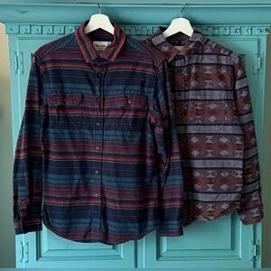 Bundle of Two Goodfellow & Co Men's Long Sleeve Button Down Shirts